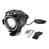 Par Faros Auxiliares Moto Exploradoras U7 Ojo Angel Led Moto