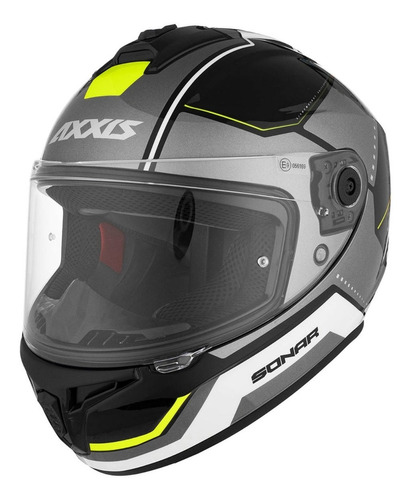 Casco Moto Integral Axxis Draken Sonar B13 Amarillo Brillo 