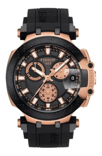 Reloj Tissot T-race T1154173705100 Negro Oro Rosa Original