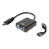 Cabo Adaptador Conversor Hdmi Para Vga Monitor Audio C/ P2