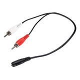 Cable Convertidor Audio 3.5mm Jack Hembra A 2 Rca Macho