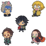 Figura Kimetsu No Yaiba - Set Pins Broches Ropa Kimetsu