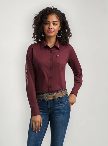 Camisa Para Dama Ariat, Team Kirby Guinda 9458