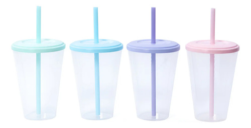 15 Vasos Transparente Conico Tapa Sorbete 420cc Souvenir