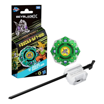 Set De Trompo Y Lanzador Project Draciel Shield Beyblade Verde