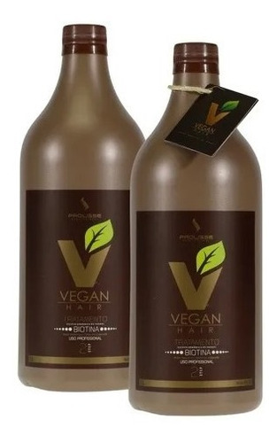 Escova Progressiva Sem Formol100% Orgânica Vegan Hair 2x 1l 