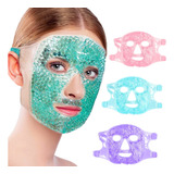 Kit Com 2 Máscara Facial Térmica Quente Fria Não Congela