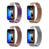 4 Correas Metálicas Magnéticas Para Huawei Band 8 Milanis