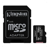 Cartão De Memória Microsd 256gb + Adaptador Canvas Kingston