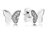 Aretes Pendientes Pandora Mariposas Brillantes Original