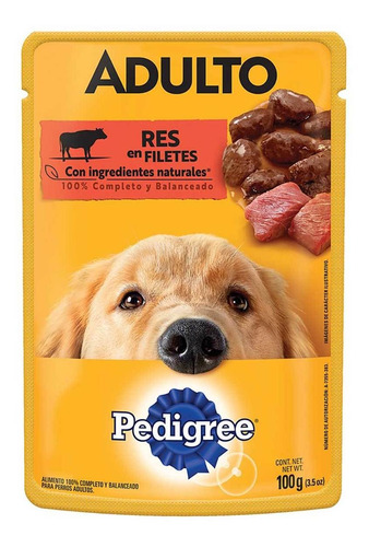 Alimento Húmedo Pouch Pedigree Adulto Res 100g