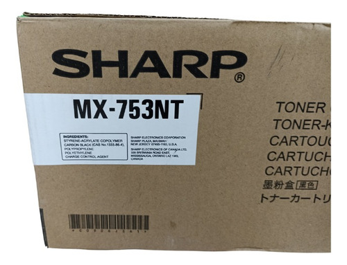 Cartucho De Toner Sharp Mx-753nt Negro Original Nuevo