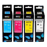 Kit Tintas Recarga Continua Compatibles Gt51 Gt52 Mic