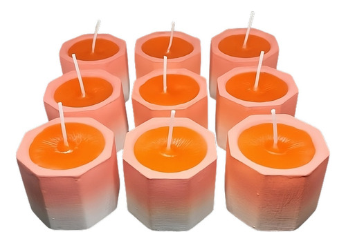 6 Velas Naranjas Elegantes Para Recuerdos Aroma A Naranja