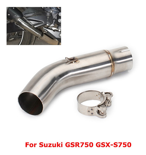 Para Suzuki Gsr750 Gsx-s750 Tubo De Escape Medio Enlace