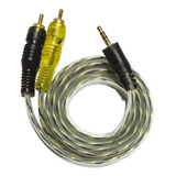 Cable De Audio Auxiliar Plug 3.5 A Rca 90cm Audiobahn Arca09