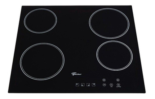 Fogão Cooktop Fischer 4 Queimadores Elétrico Mesa Vitrocerâm