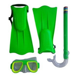 Set Buceo Mascara Snorkel Aletas Infantil Piscina Playa Niño