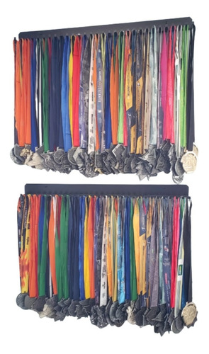 Porta Medalhas Em Aço Preto 30 Ganchos Diversos Esportes