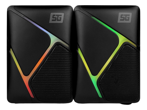 Bocinas Vorago Start The Game Rgb Sonido 2.0 Usb/3.5mm Negro