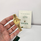 Rolex Lady-datejust Presidente Full Gold 26mm Completo