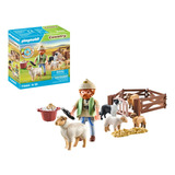 Playmobil Country Pastor Con Rebaño De Ovejas 71444