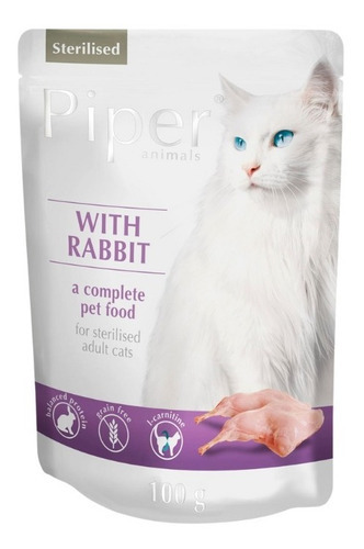 Piper Alimento Húmedo Completo Para Gatos Conejo 100g