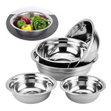 Kit 5 Pzs Tazon Bowl Ensaladera Acero Inoxidable Cocina