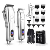 Kit Maquina Cortadoras Cabello Barberia Trimmer Profesional