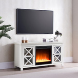 Colton - Soporte Rectangular Para Tv Con Chimenea De Cristal