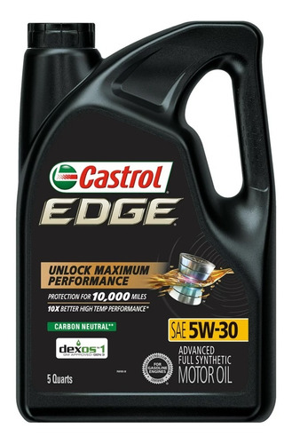 Aceite Para Motor Castrol Sintético Edge 5w-30 Garrafa 4.73l