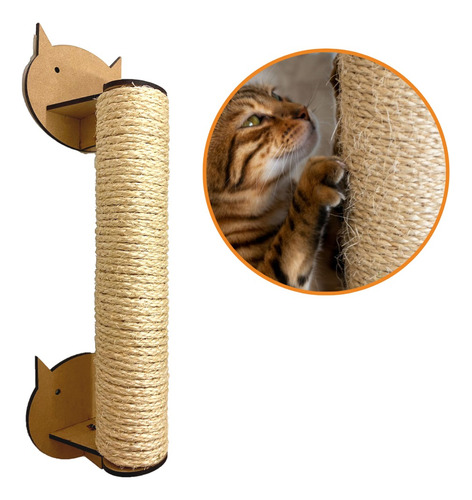 Arranhador Brinquedo Para Gato De Parede Vertical Com Sisal