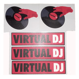 Adesivos Originais Logo Virtual Dj (5 Unidades Laminado)