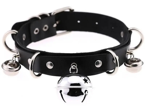 Collar Choker Con Cascabel Punk Gotico Dark Kawaii Cosplay