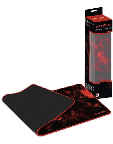 Mouse Pad Para Teclado E Mouse Vermelho Warrior - Ac301