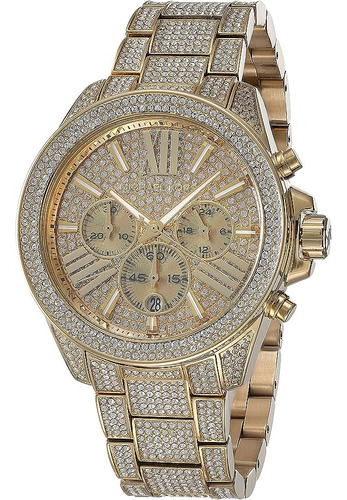 Reloj Michael Kors Wren Mk6355 Dorado Elegante Para Mujer