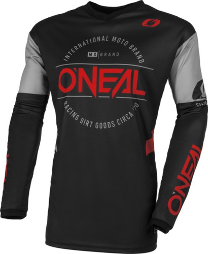 Polera Oneal Element Brand Motocross Bicicleta Negro/rojo