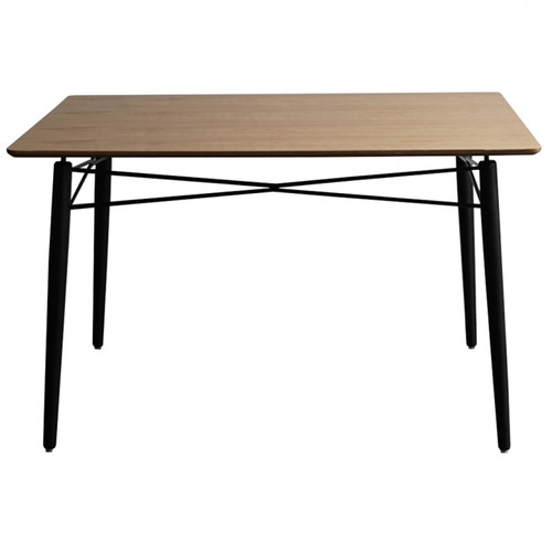 Mesa Modelo Ewa Eames Tapa Madera Base Laqueada 120x80x73cm 