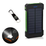 Impermeável Solar Powerbank 20000mah 2 Usb Portas.green