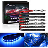 6 Tiras De Luces Led Azules Actualizadas De 12 V Cc, 32...