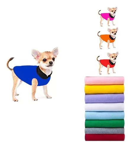 Poncho Capa Buzo Abrigo Polar Para Mascotas Liso Talle 2