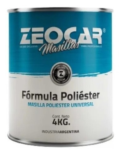 Zeocar Masilla Poliester X 4 Kg C/cat Tecnopaint 