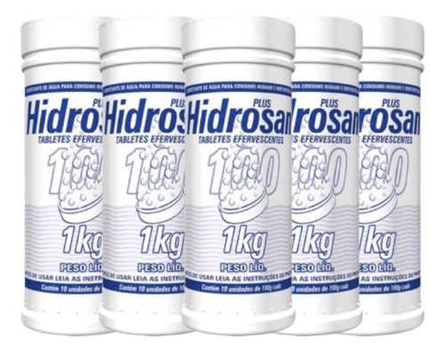 Hidrosan Plus + Pastilhas - Kit 5 - Piscina Saudável