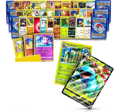 200 Cartas Pokemon Originales Sin Repetir + Carta V O Vmax