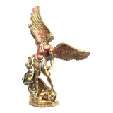 Figura Decorativa San Miguel Arcángel Dorado 35cm