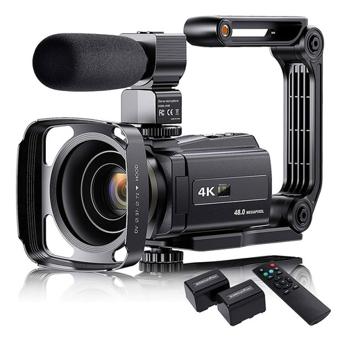Cámara De Videas De Video 4k Con Micrófono 4 8mp Vlogging