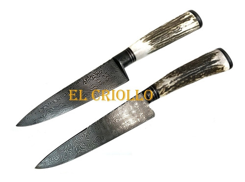 Cuchillo Damasco Hoja De 15cm 180 Capas Industria Argentina 