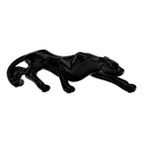 Pantera Negra Decorativa Preto Escritório Escultura Leopardo