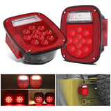 2 Luces Traseras Cuadradas De 42 Led, Luces Traseras De Mont