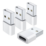 Adaptador Usb C Hembra A  Macho (4 Unidades), Cable D Ctr